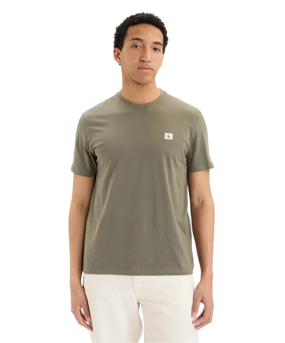 Calvin Klein - Ανδρικό T-shirt Cotton Badge Regular Fit LV04RC272G-LDY Λάδι