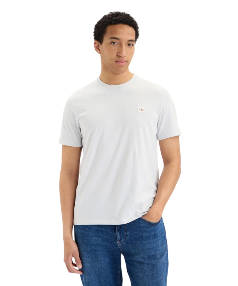 Calvin Klein - Ανδρικό T-shirt Cotton Badge Regular Fit LV04RC272G-PSX Γκρι