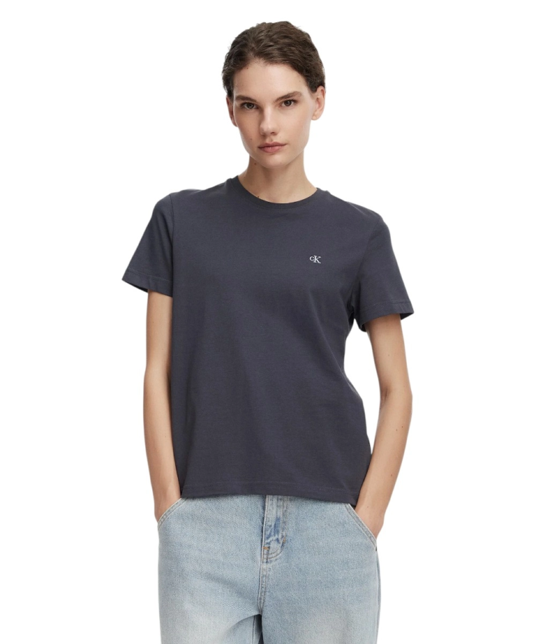 Calvin Klein - Γυναικείο T-Shirt Classic Monogram Regular Fit LV047B224G-4XN Γκρι