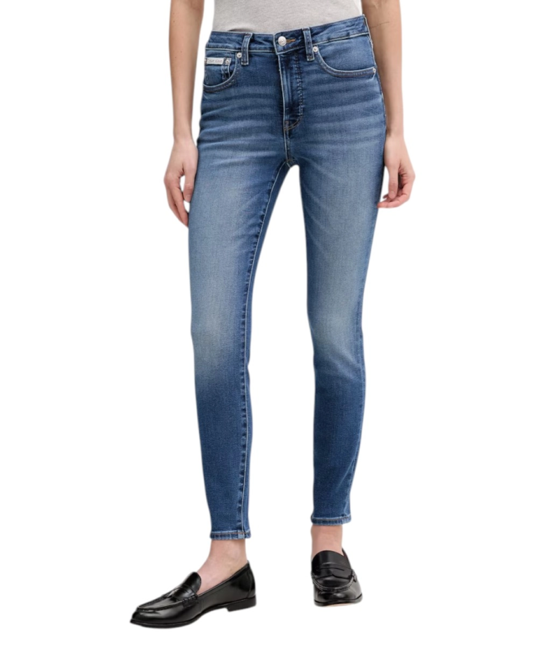 Calvin Klein - Γυναικείο Παντελόνι Jeans Mid Rise Skinny Indigo Station LV047G922G-3N9 Μπλε