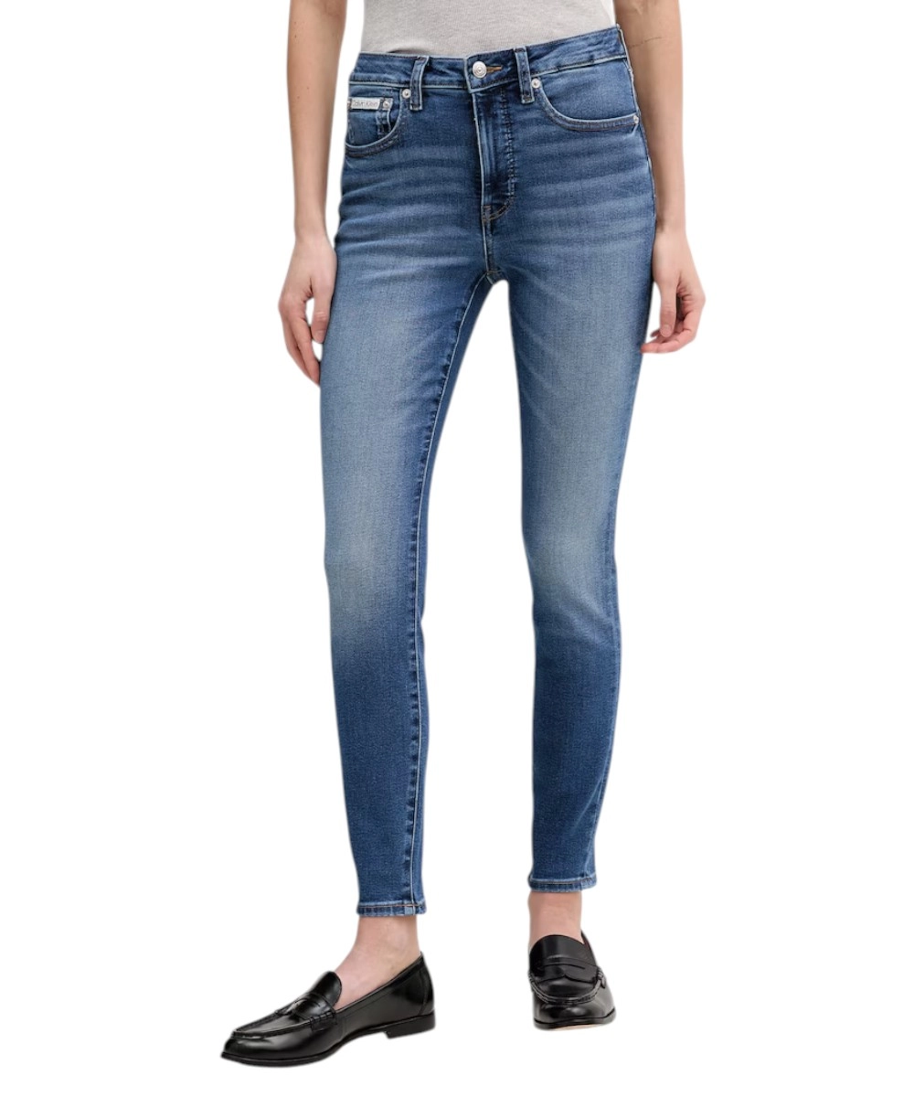 Calvin Klein - Γυναικείο Παντελόνι Jeans Mid Rise Skinny Indigo Station LV047G922G-3N9 Μπλε