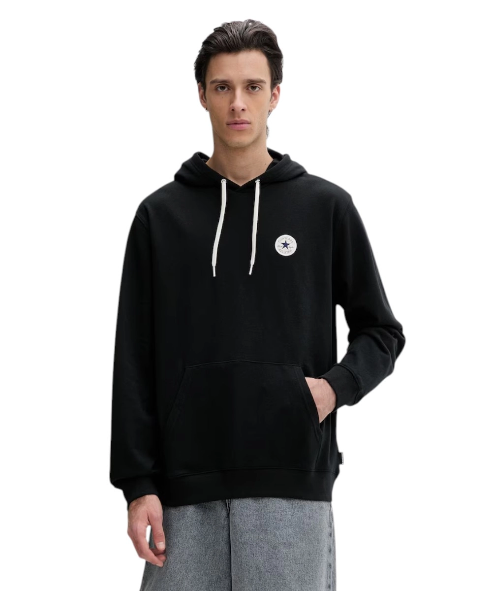 Converse - Ανδρική Μακρυμάνικη Φούτερ με Κουκούλα Chuck Patch CVM6H113-001 Μαύρο