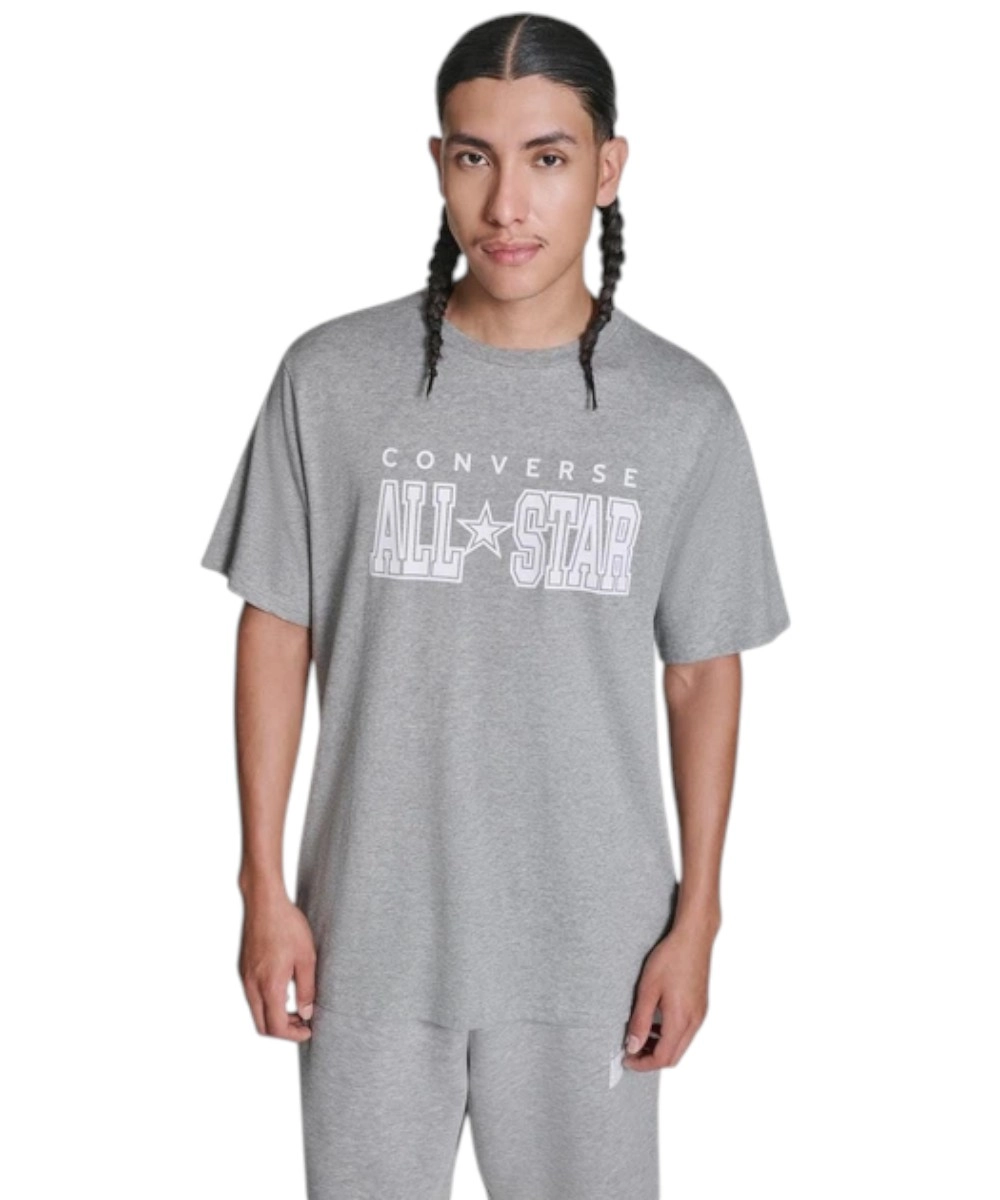 Converse - Ανδρικό T‑shirt All Star Tee CVM5T163-027 Γκρι