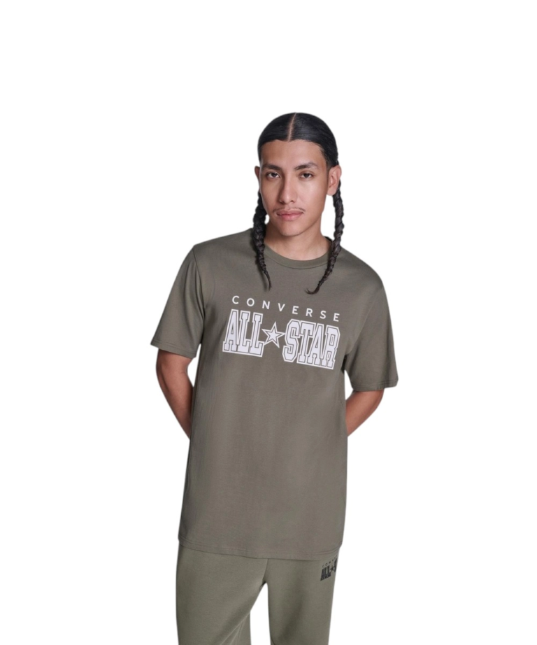 Converse - Ανδρικό T‑shirt All Star Tee CVM5T163-311 Λαδί