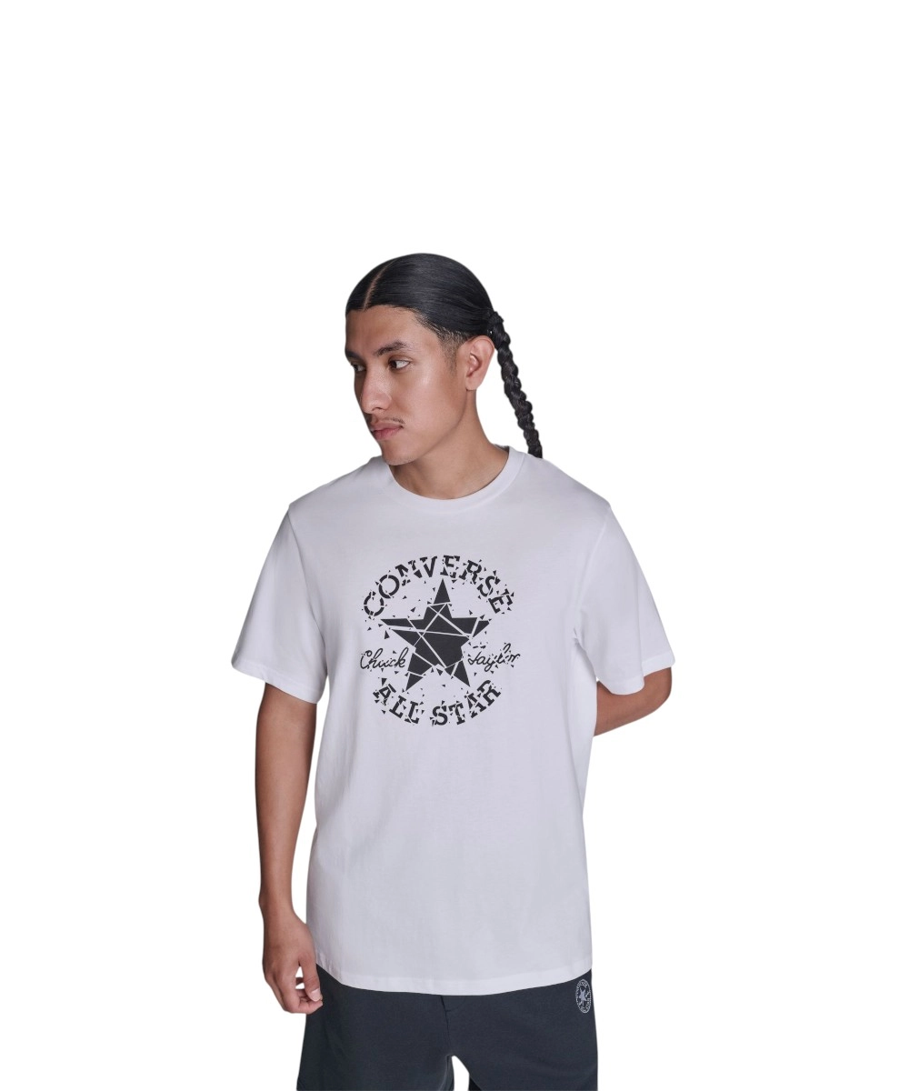 Converse - Ανδρικό T‑shirt Broken Glass CVM6T087-100 Λευκό