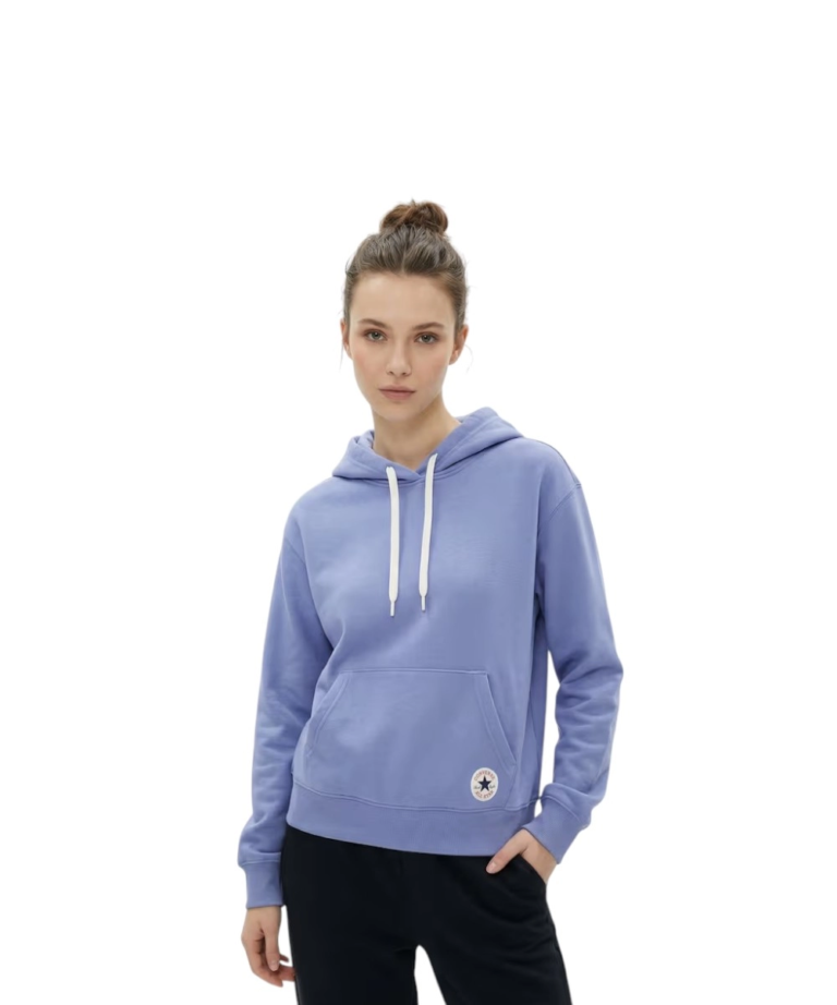 Converse - Γυναικεία Μπλούζα Φούτερ Chuck Taylor Patch CVW6H117-501 Μωβ