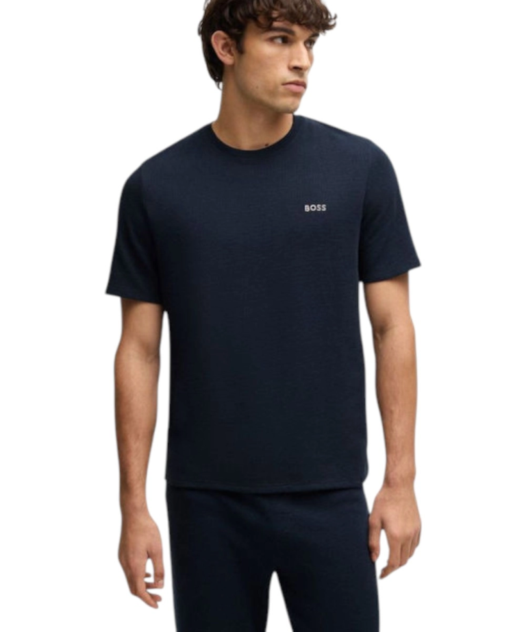 Hugo Boss - Ανδρικό T-shirt Wafflet 50535891-403 Μπλε Σκούρο