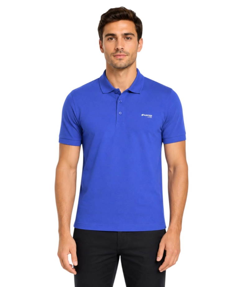 Lotto - Ανδρικό Κοντομάνικο Αθλητικό T-Shirt Polo Athletic Casual LO61520M-3964 Μπλε