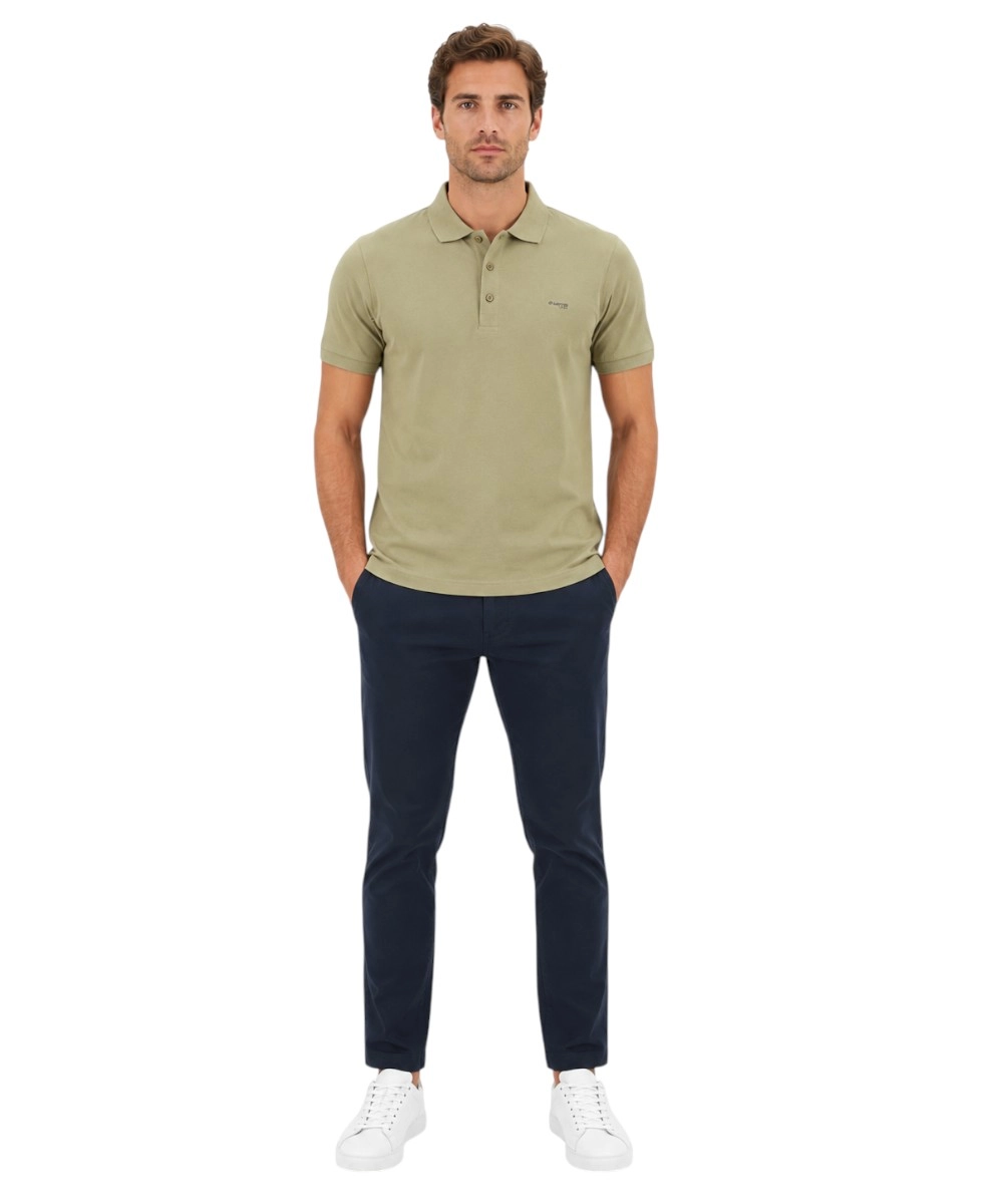 Lotto - Ανδρικό Κοντομάνικο Αθλητικό T-Shirt Polo Athletic Casual LO61520M-9051 Λαδί
