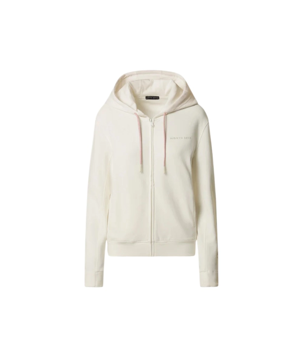 North Sails- French Terry zipper 091241-000-0105 Λευκό
