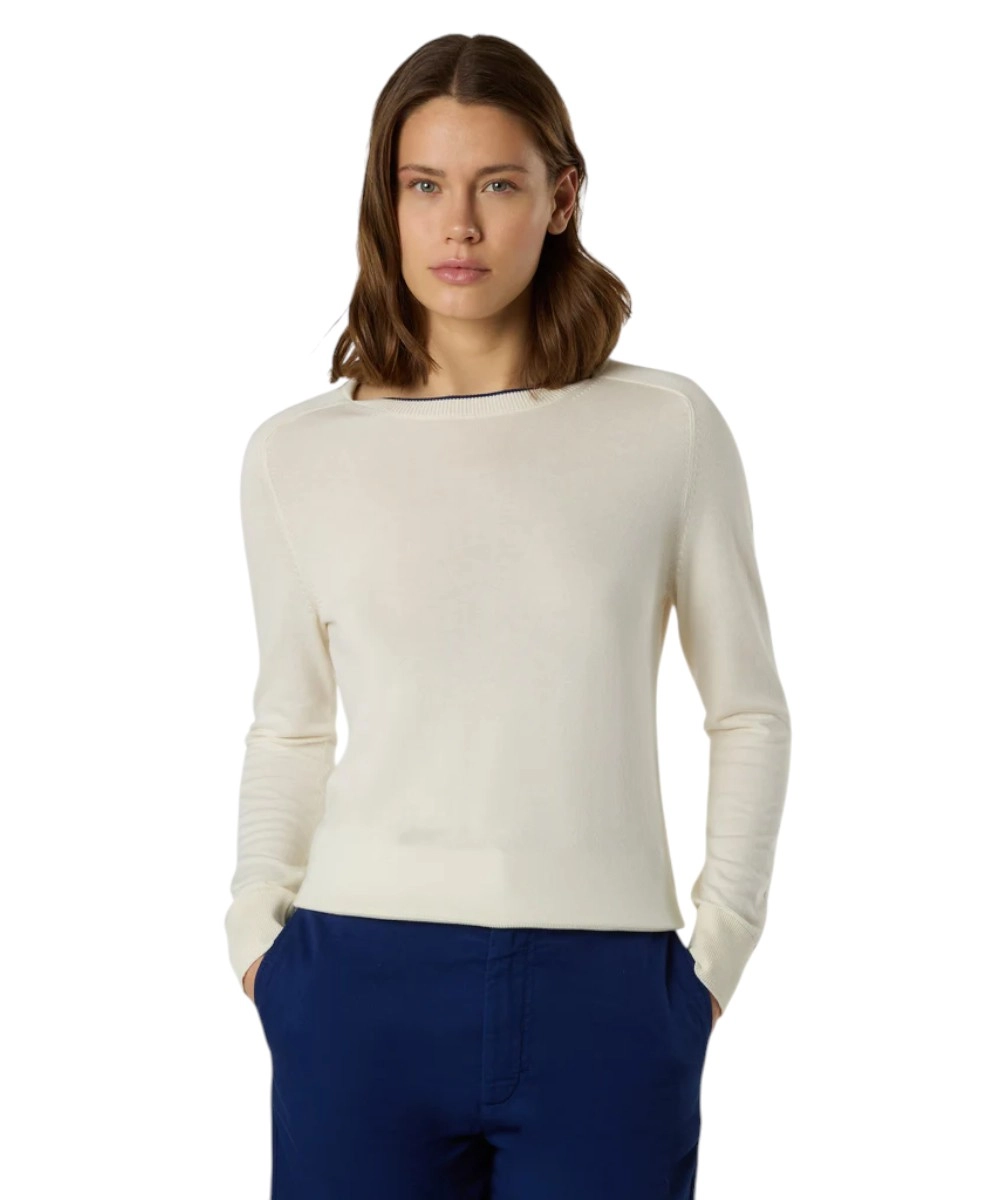 North Sails- Γυναικεία Μπλούζα Πουλόβερ Viscose 095535-000-0105 Λευκό