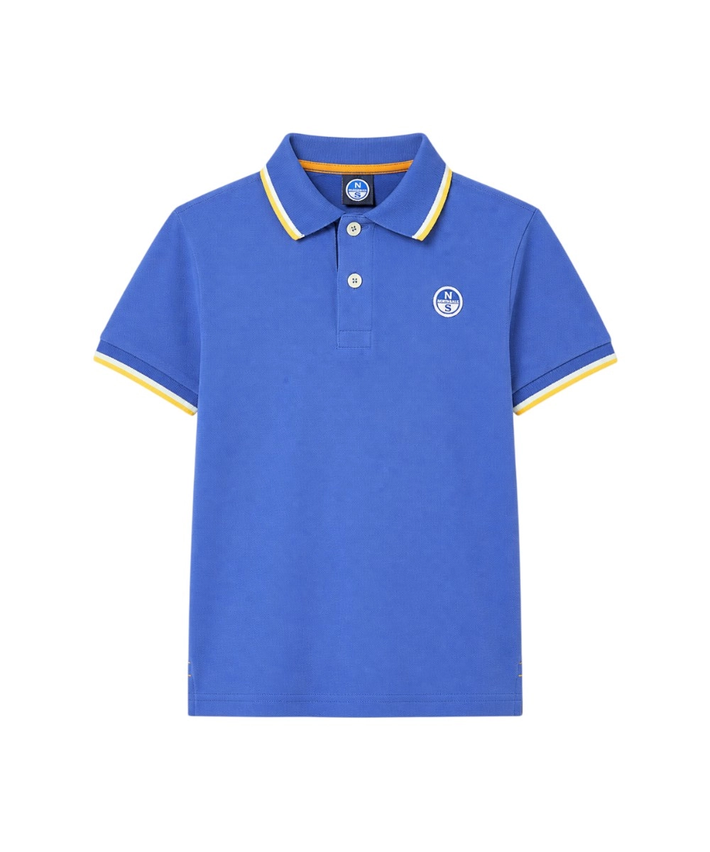 North Sails - Παιδικό Κοντομάνικο Μπλουζάκι Polo Logo Patch 794490-000-0790 Μπλε