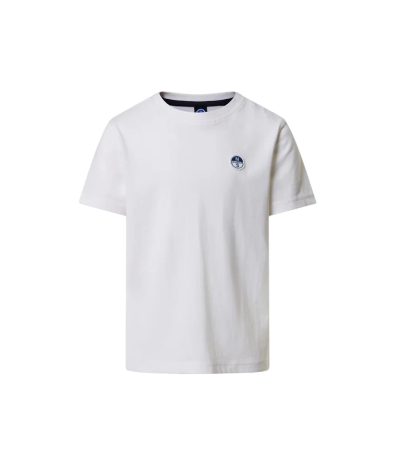 North Sails - Παιδικό Κοντομάνικο Μπλουζάκι T-Shirt Logo Patch 795226-000-0101 Λευκό