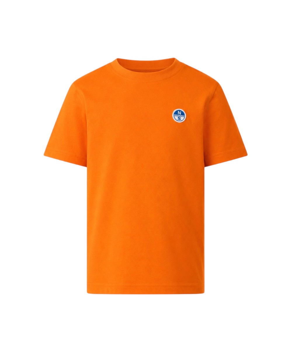 North Sails - Παιδικό Κοντομάνικο Μπλουζάκι T-Shirt Logo Patch 795226-000-0719 Πορτοκαλί