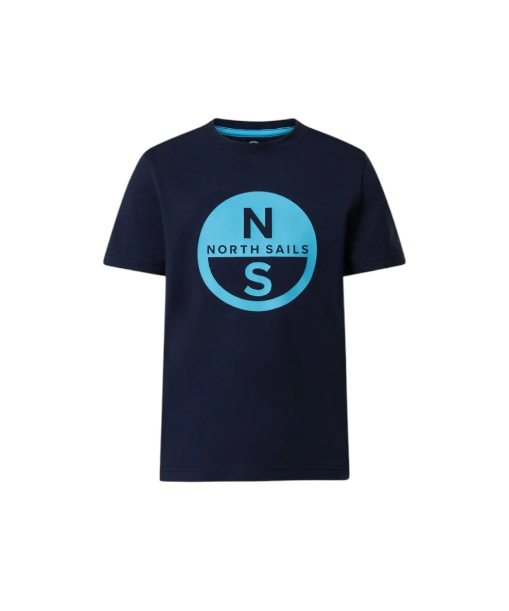 North Sails - Παιδικό Κοντομάνικο Μπλουζάκι T-Shirt Maxi Logo 795225-000-0802 Μπλε Ναυτικό