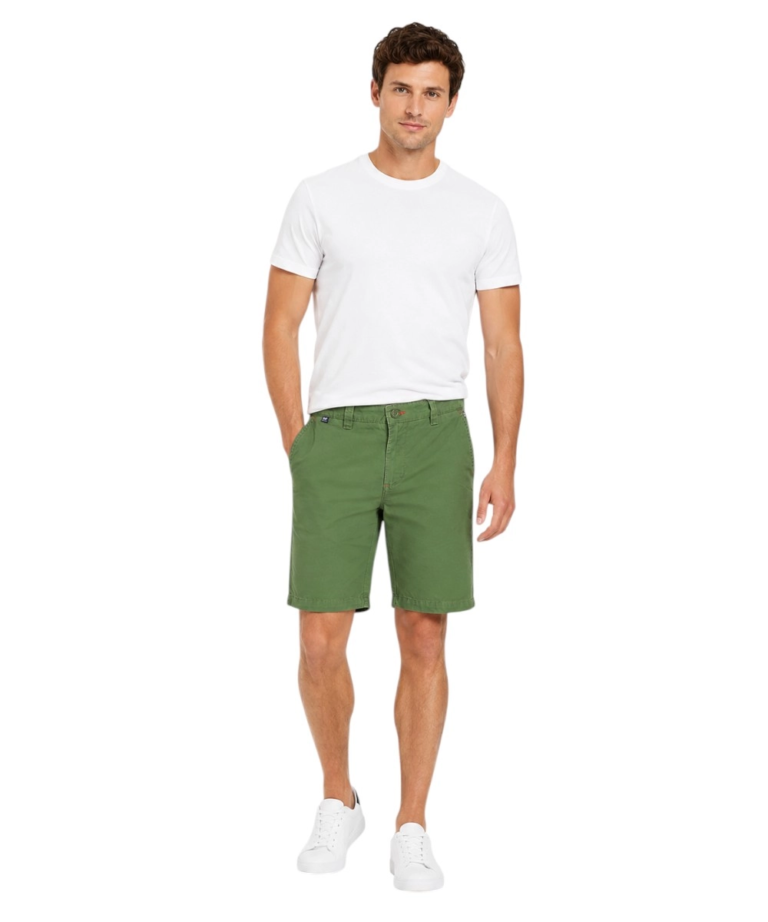 Scuola Nautica Italiana - Ανδρική Βερμούδα Chino 838520-ARMY Πράσινο