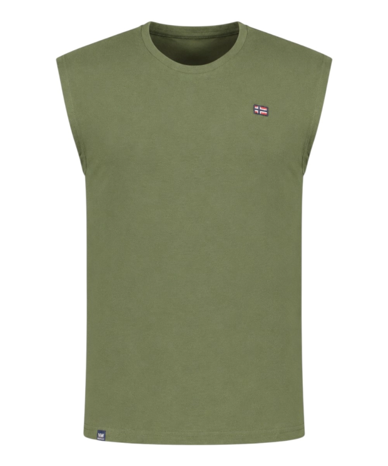 Scuola Nautica Italiana - Ανδρικό T-shirt Αμάνικο 835915-ARMY Χακί