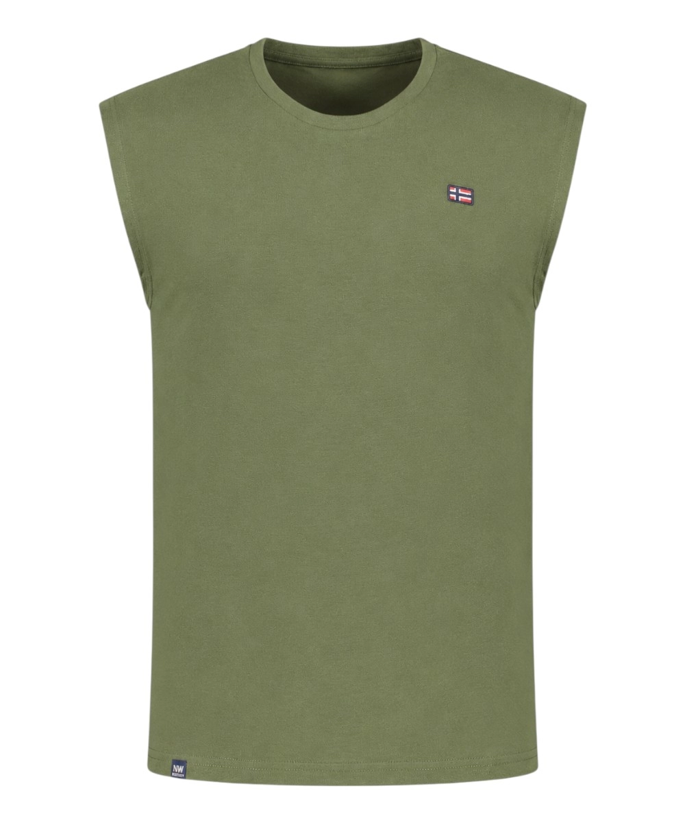 Scuola Nautica Italiana - Ανδρικό T-shirt Αμάνικο 835915-ARMY Χακί