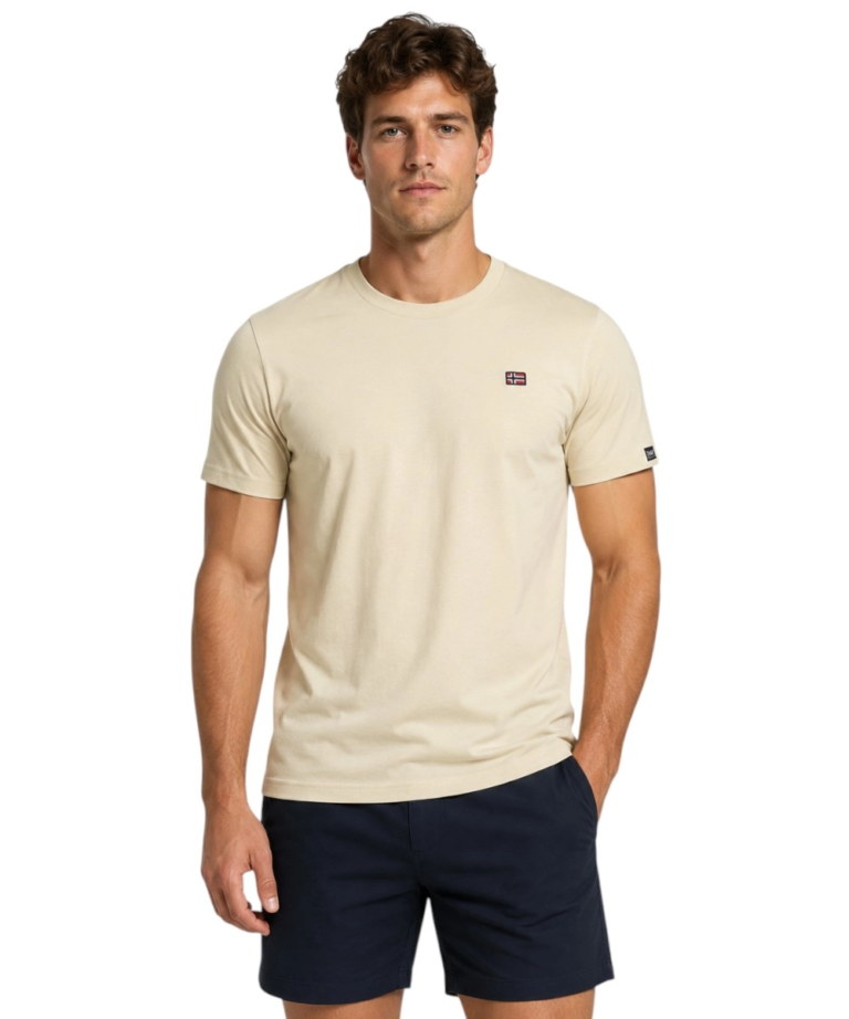 Scuola Nautica Italiana - Ανδρικό T-shirt Κοντομάνικο 836010-BEIGE Μπεζ