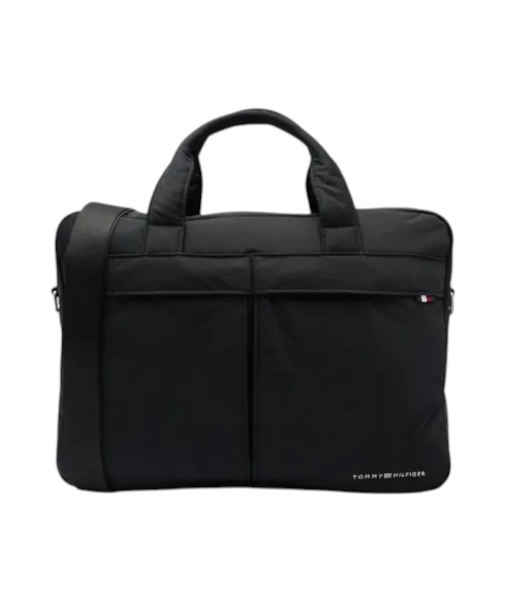 Tommy Hilfiger - Ανδρικό Τσάντα Χαρτοφύλακας Signature Computer Bag AM0AM12215-BDS Μαύρο