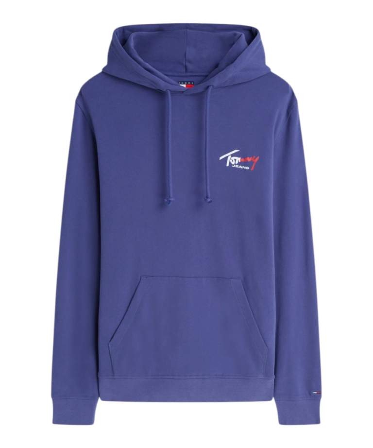 Tommy Hilfiger - Ανδρικό Φούτερ Entry Sign Regular Fit DM0DM22680-C6Q Μπλε/Μωβ