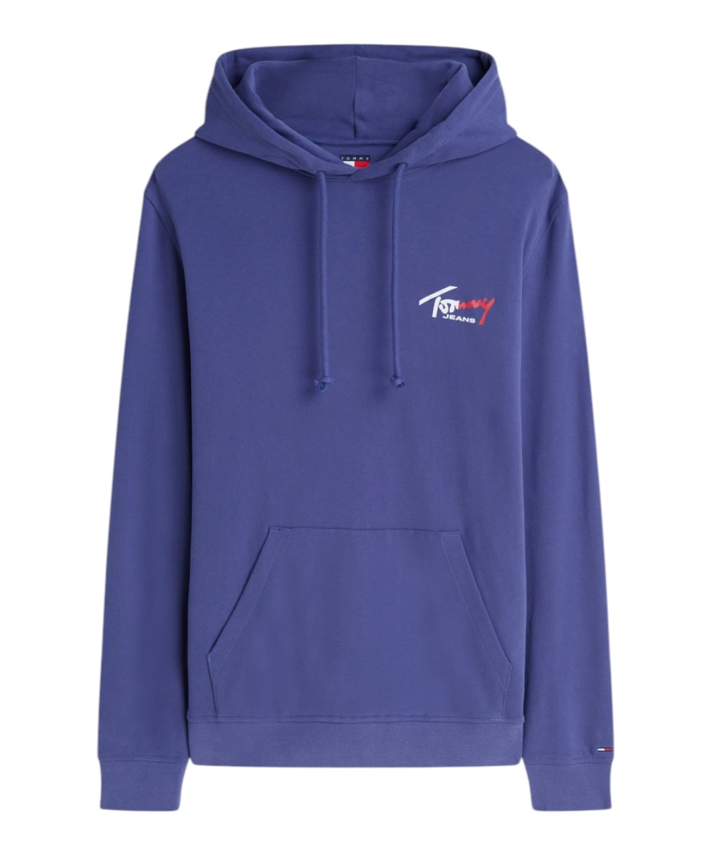 Tommy Hilfiger - Ανδρικό Φούτερ Entry Sign Regular Fit DM0DM22680-C6Q Μπλε/Μωβ