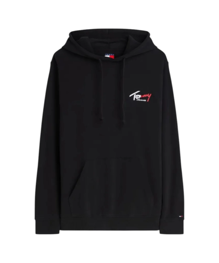 Tommy Hilfiger - Ανδρικό Φούτερ Signature Logo Terry Drawstring DM0DM22680-BDS Μαύρο