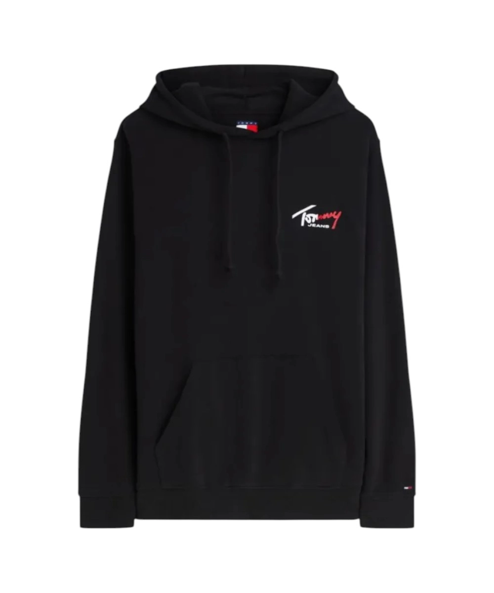 Tommy Hilfiger - Ανδρικό Φούτερ Signature Logo Terry Drawstring DM0DM22680-BDS Μαύρο