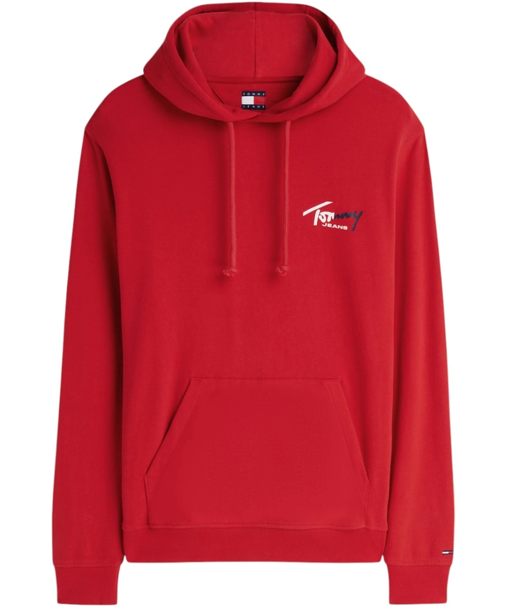 Tommy Hilfiger - Ανδρικό Φούτερ Signature Logo Terry Drawstring DM0DM22680-XML Κόκκινο
