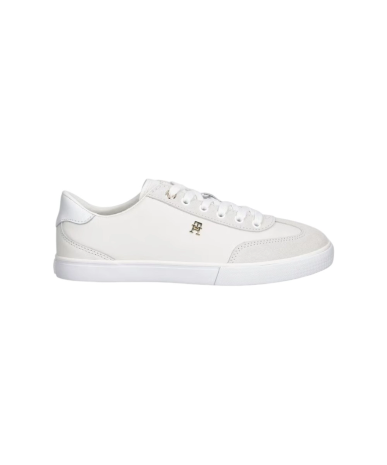 Tommy Hilfiger - Γυναικεία Sneakers Th Court Lth Detail Ess FW0FW09391-YBL Λευκό