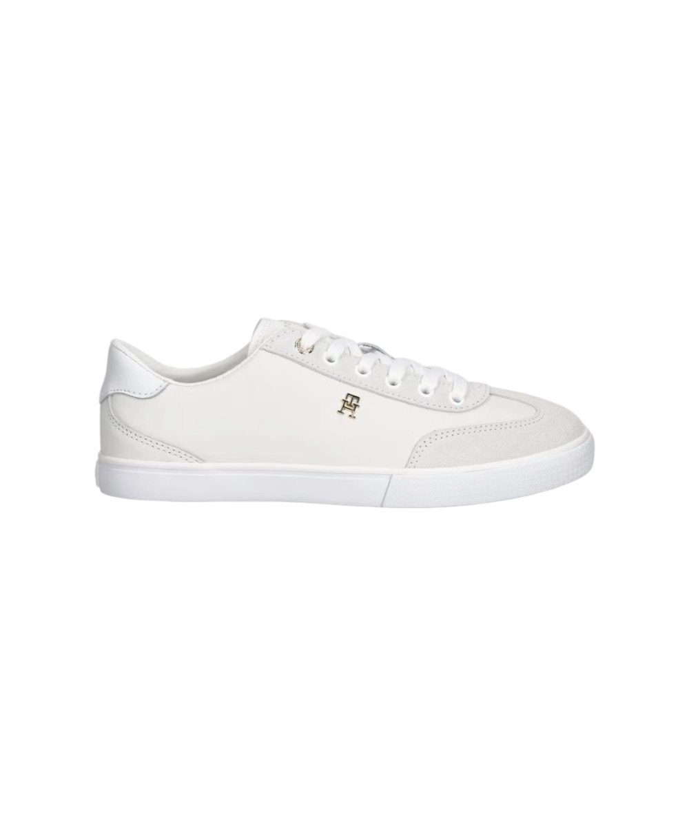 Tommy Hilfiger - Γυναικεία Sneakers Th Court Lth Detail Ess FW0FW09391-YBL Λευκό