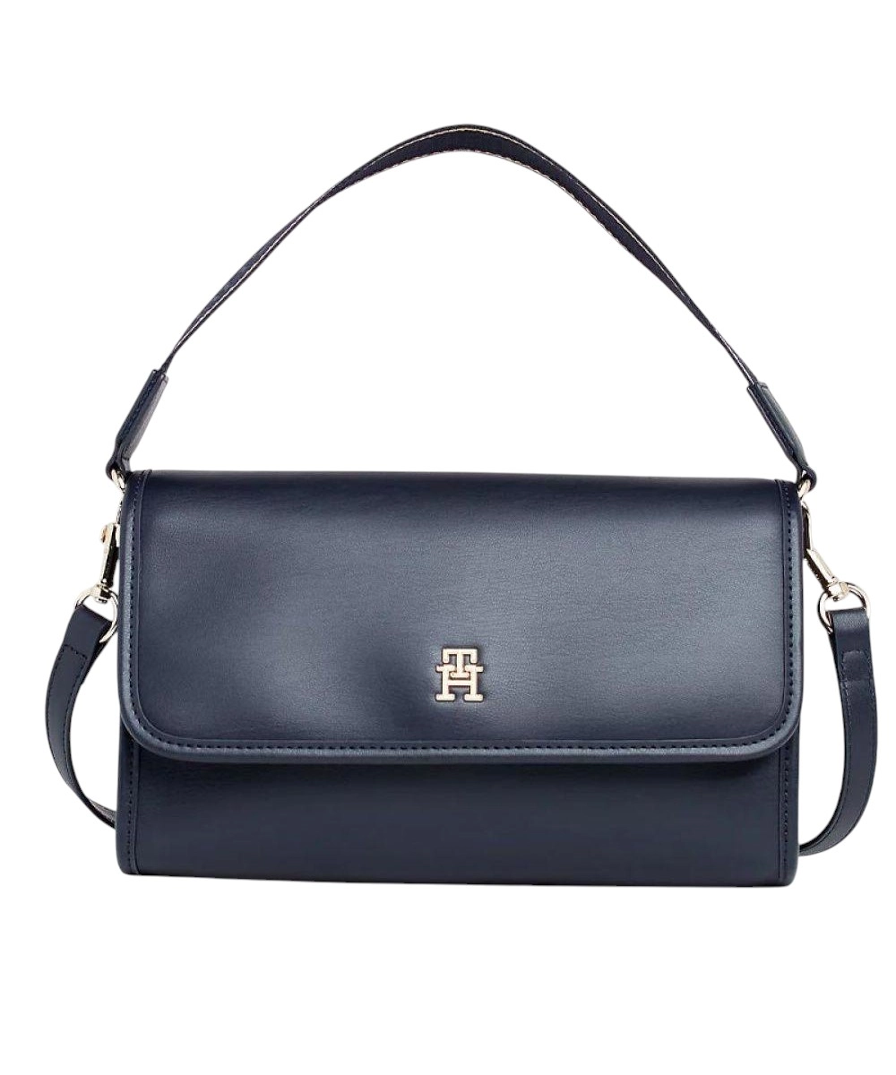 Tommy Hilfiger - Γυναικεία Τσάντα Th Monotype Shoulder Bag AW0AW16162-DW6 Μπλε Σκούρο