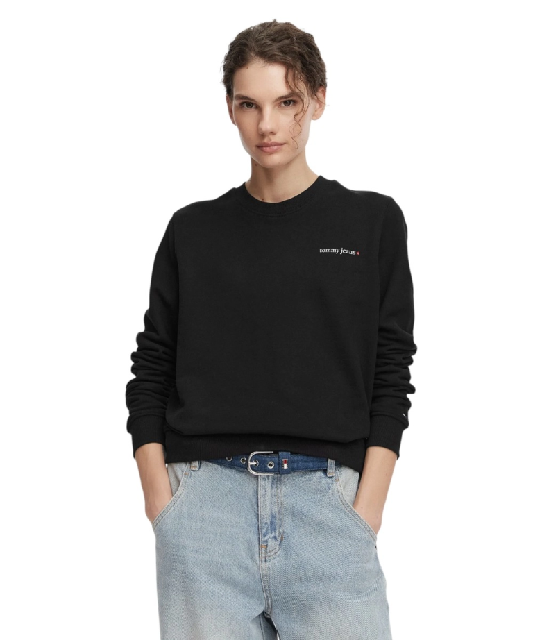 Tommy Hilfiger - Γυναικείο Φούτερ Essential Logo Regular Fit DW0DW22829-BDS Μαύρο