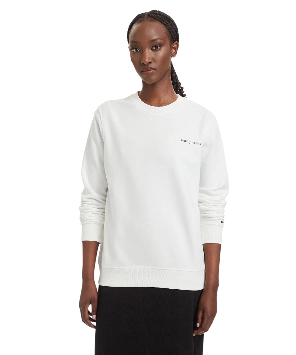 Tommy Hilfiger - Γυναικείο Φούτερ Essential Logo Regular Fit DW0DW22829-YBL Εκρού