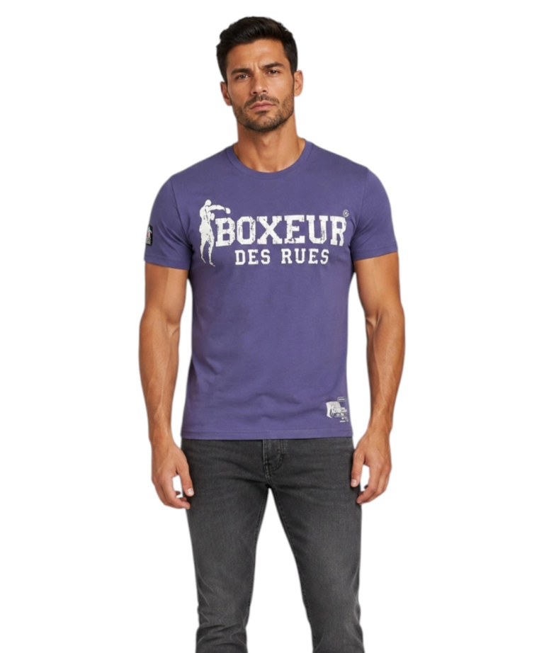 Boxeur Des Rues - Ανδρικό Κοντομάνικο Μπλουζάκι T-Shirt BXM0200002AY-MIDNIGH Μπλε