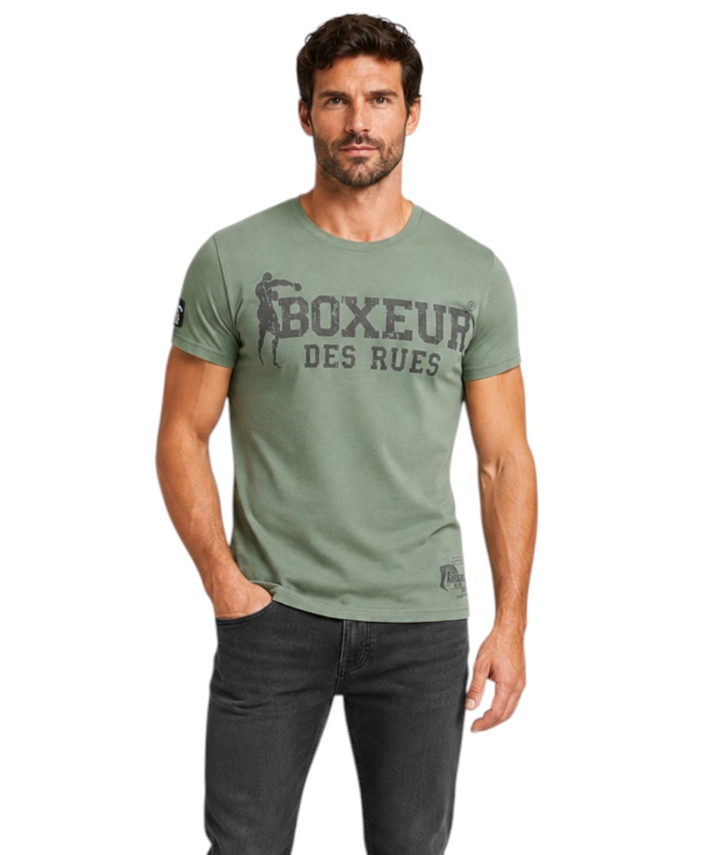 Boxeur Des Rues - Ανδρικό Κοντομάνικο Μπλουζάκι T-Shirt BXM0200002AY-SAGE Πράσινο