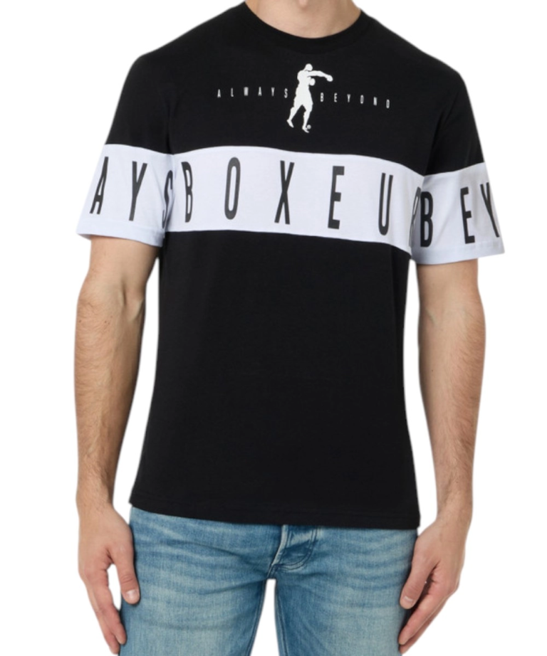 Boxeur Des Rues - Ανδρικό Κοντομάνικο Μπλουζάκι T-Shirt BXM0200612AZ-BLACK Μαύρο