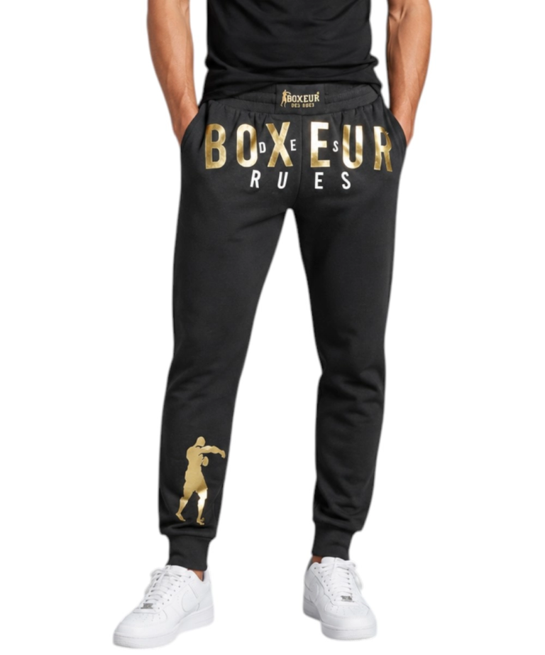 Boxeur Des Rues - Ανδρικό Παντελόνι Φόρμας BXM1000507AY-BLACKG Μαύρο