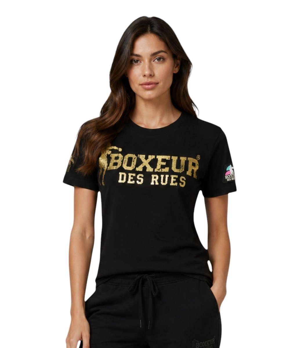 Boxeur Des Rues - Γυναικείο Κοντομάνικο Μπλουζάκι T-Shirt BXW0200605AY-BLACKG Μαύρο