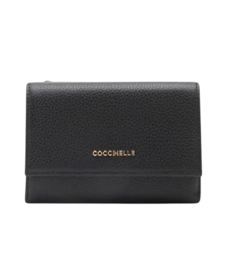 Coccinelle - Γυναικείο Πορτοφόλι Metallic Medium E2MW5116601-001 Μαύρο