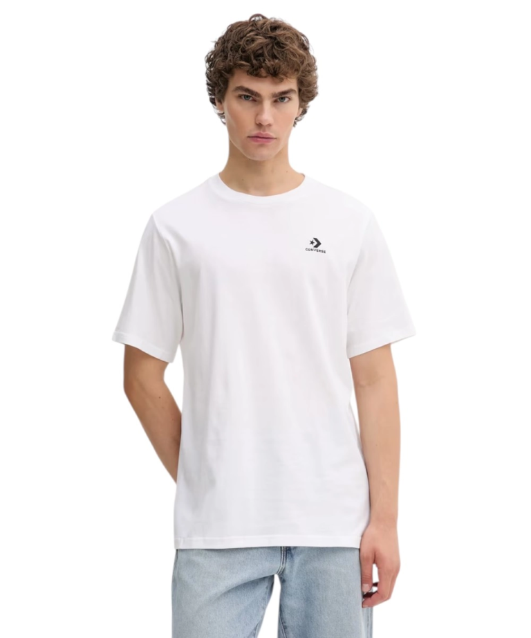 Converse - Ανδρικό T‑shirt Logo Star Chevron CVM5T876-100 Λευκό