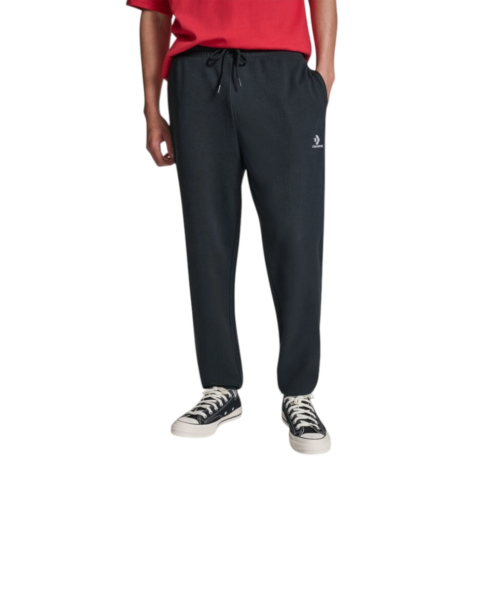 Converse - Ανδρικό Παντελόνι Φόρμας Embroidered Star Chevron Standard-Fit CVM5B873-001 Μαύρο