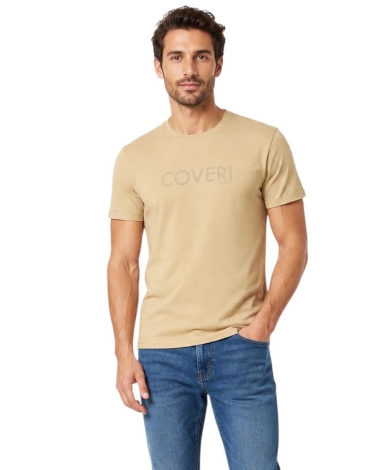 Coveri Moving - Ανδρικό Κοντομάνικο Μπλουζάκι T-Shirt TJ5015-TERRA Καφέ