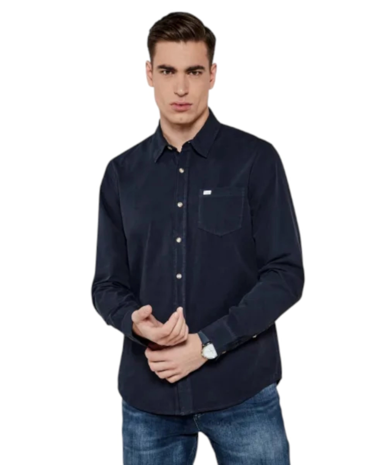 Guess Jeans - Ανδρικό Πουκάμισο M4YH35WGCF1-A71W Μπλε Ναυτικό