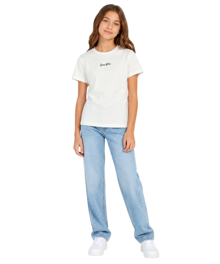 Guess Jeans - Παιδικό Κοντομάνικο Μπλουζάκι J6YI41K4760-G054 Λευκό