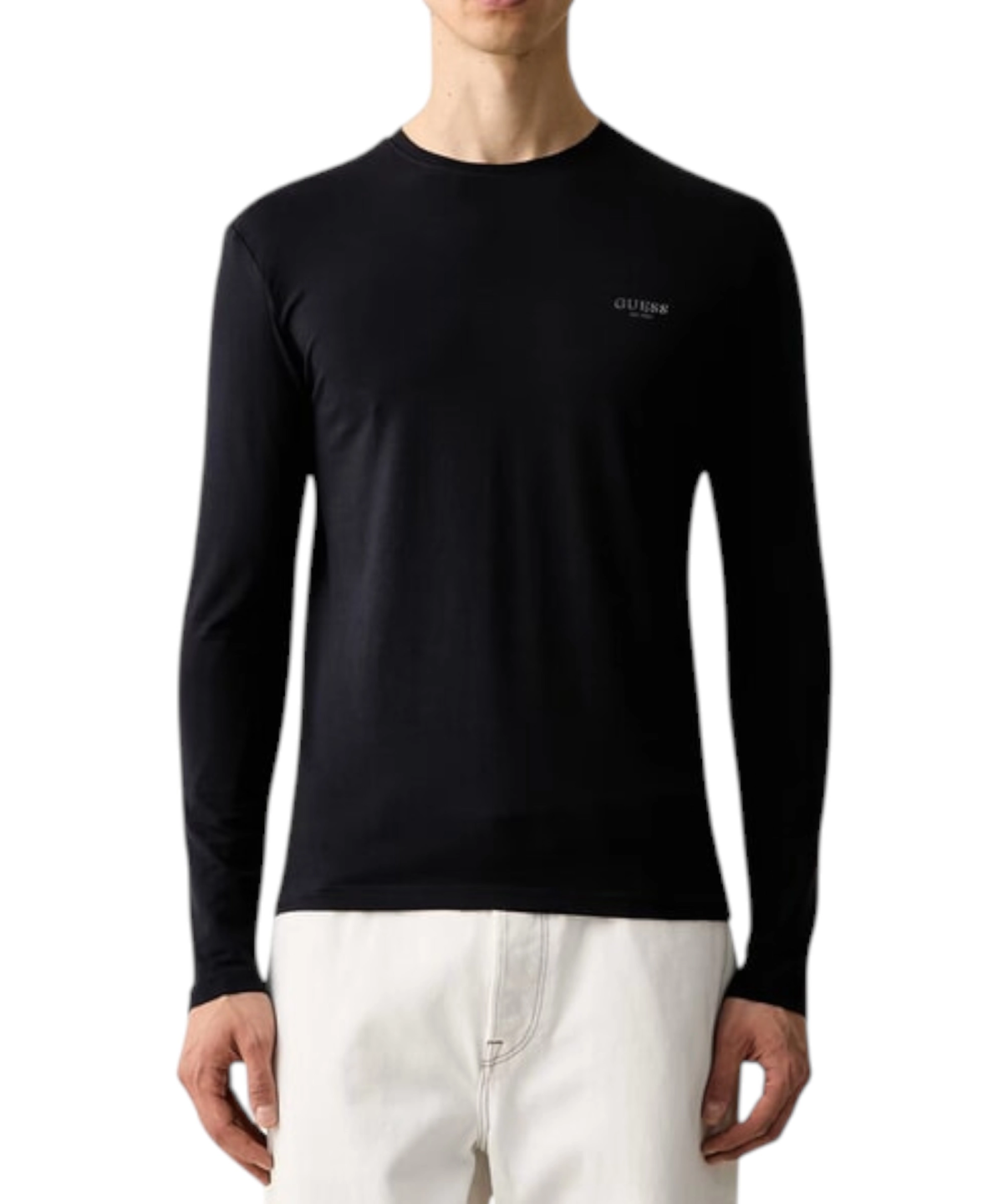 Guess - Ανδρική Μακρυμάνικη Μπλούζα T-Shirt M6YI28K3733-G7V2 Μπλε Σκούρο
