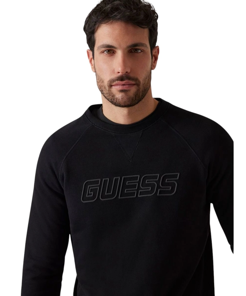 Guess - Ανδρική Μπλούζα Φούτερ Z4YQ16KAIJ1-JBLK Μαύρο