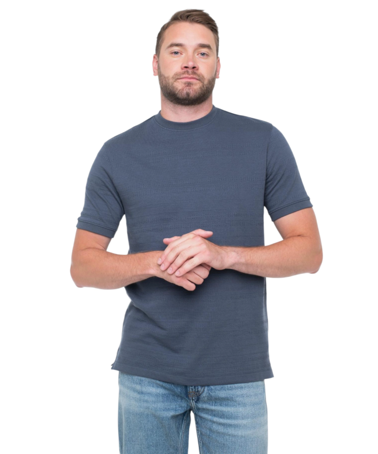 Guess - Ανδρικό Ανδρικό Κοντομάνικο T-Shirt M6YP14K4392-G7HT Μπλε/Γκρι