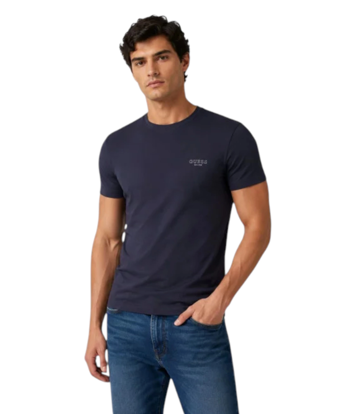 Guess - Ανδρικό Κοντομάνικο T-Shirt M6YI24K3728-G7V2 Μπλε Ναυτικό
