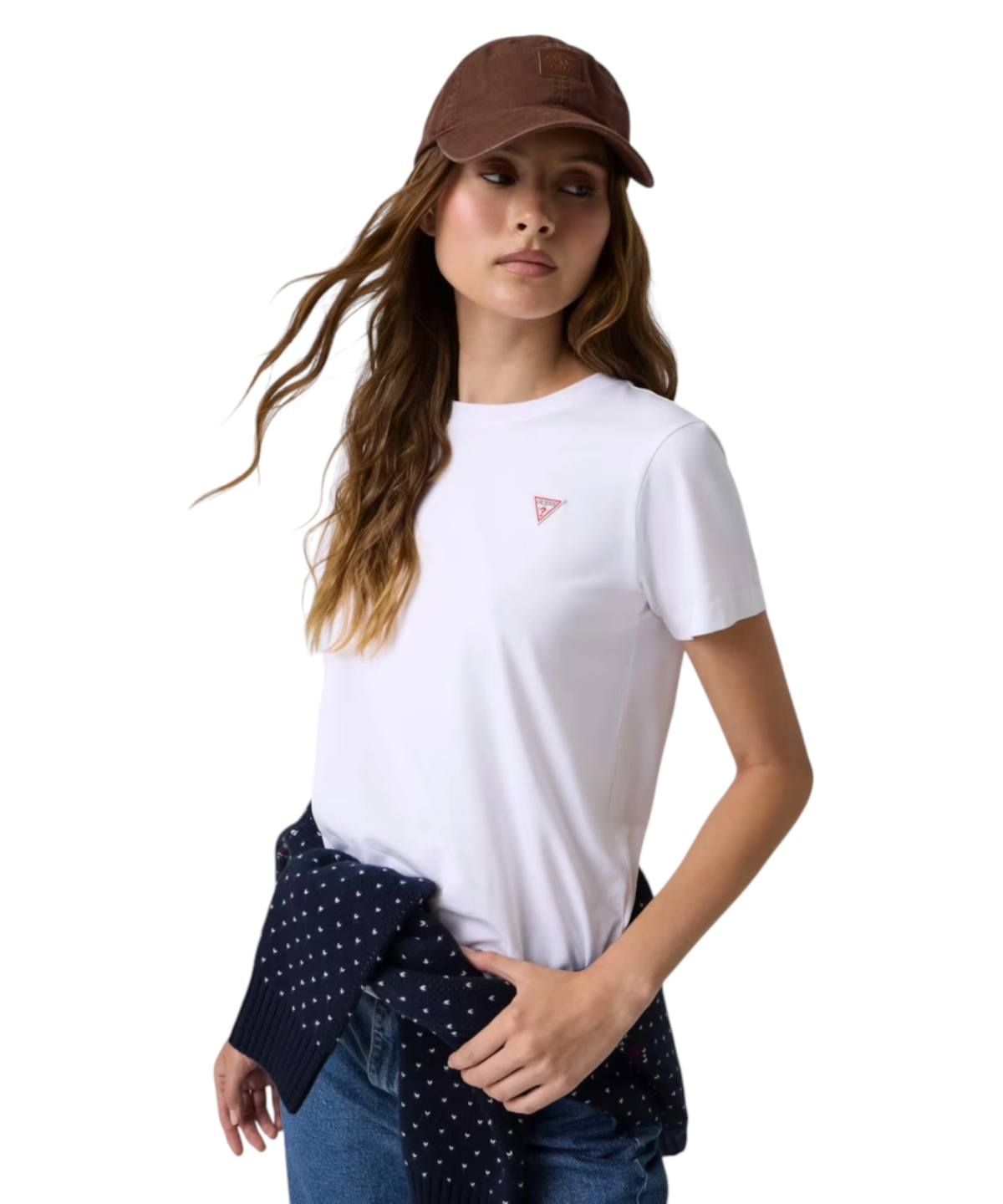 Guess - Γυναικείο T-Shirt Regular Fit W4YI10J1314-G011 Λευκό